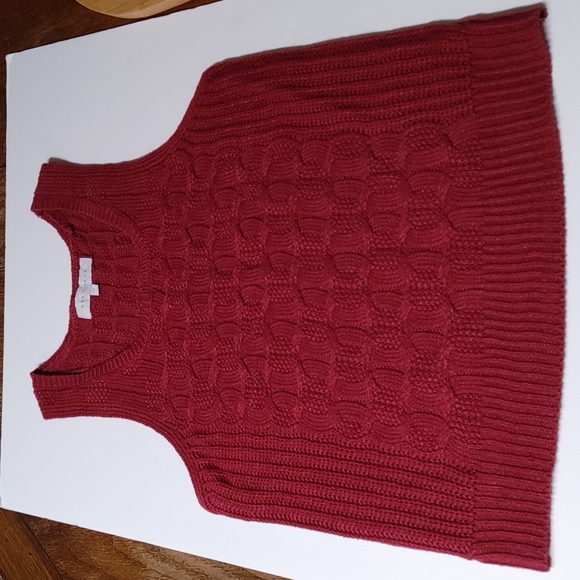 Ally Mae Cardigan & Tank Sweater Set Burgundy M - Picture 16 of 17